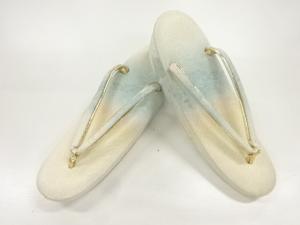 未使用品　草花模様織出し草履（23.5センチ）
